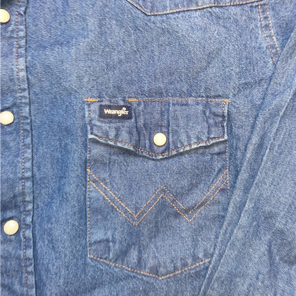 Wrangler | Shirts | Denim Wrangler Pearl Snap Western Shirt | Poshmark